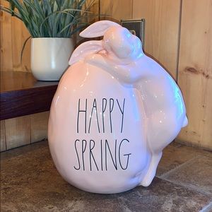 Rae Dunn “Happy Spring” Egg & Bunny Figurine
